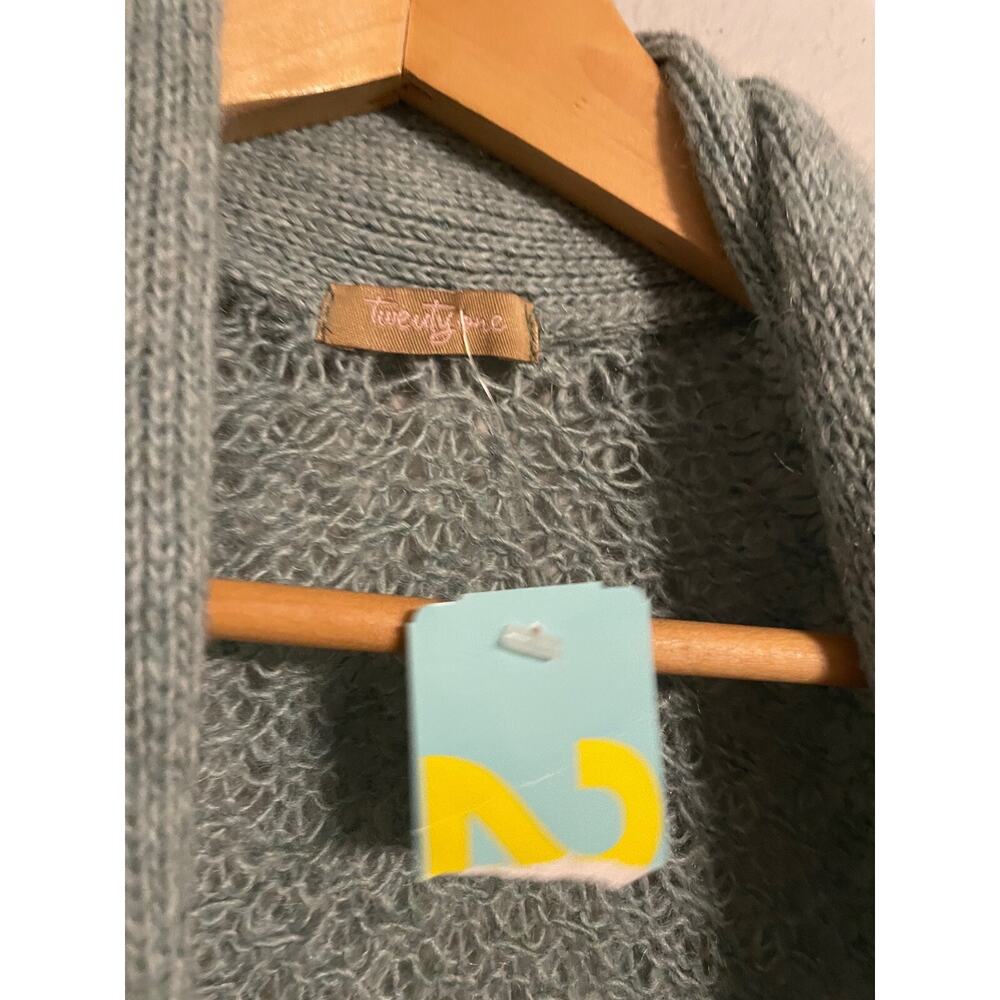 Vintage Forever 21 Womens Wrap Cardigan Medium Teal Mohair Blend Fairy Y2K NWT - Picture 2 of 8